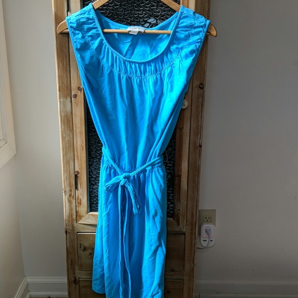 Loft blue summer dress